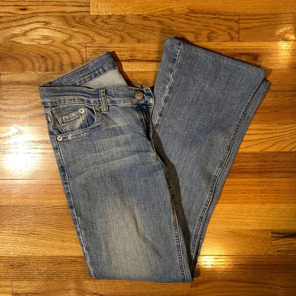 VINTAGE M2F BLUE BOOTCUT DENIM JEANS SZ 26/6 - Picture 3 of 10